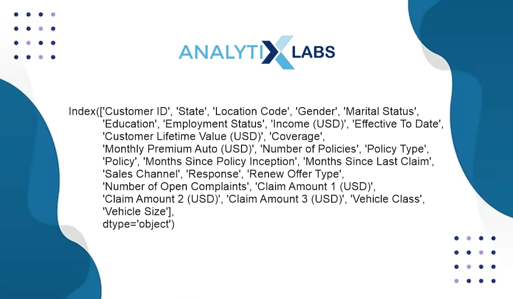 basic information column name
