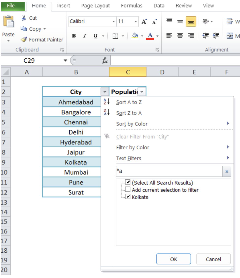 asterik function excel