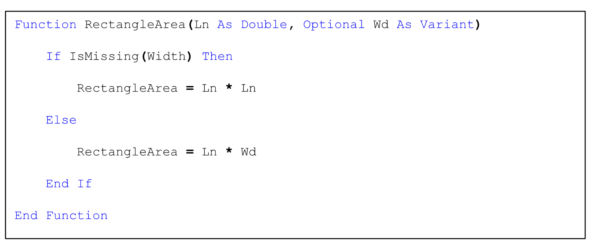 calculate area in vba