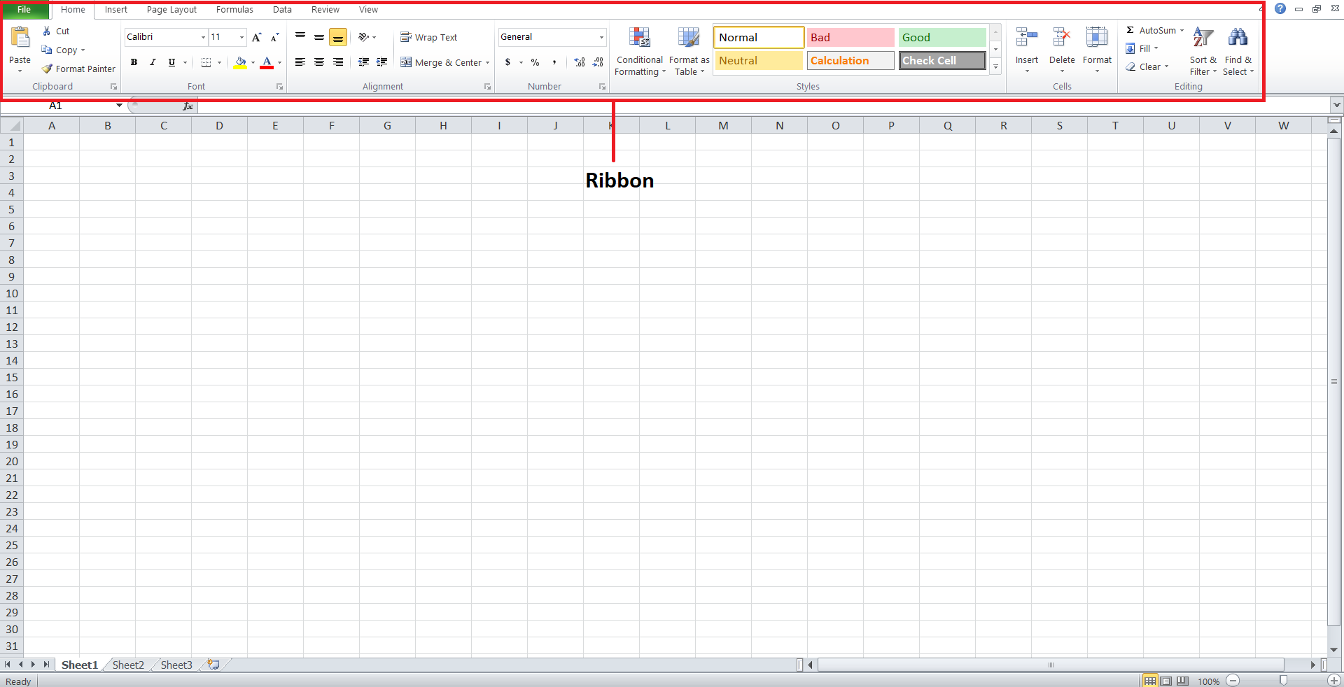 excel ribbon