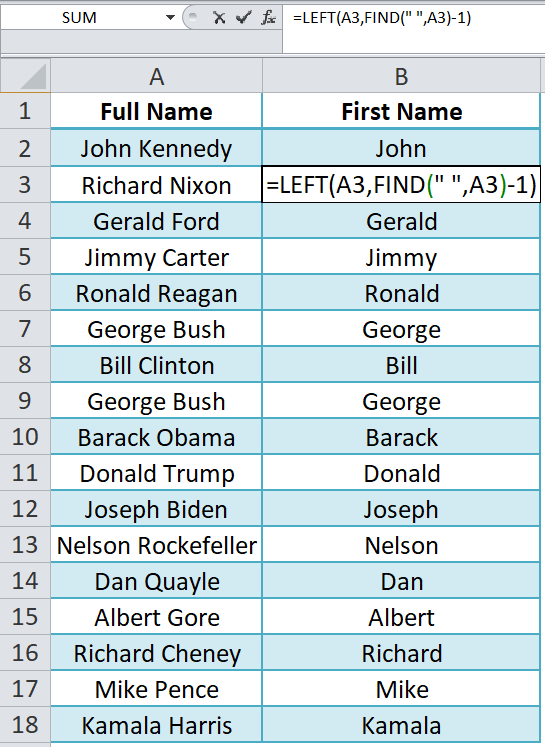 FIND function excel